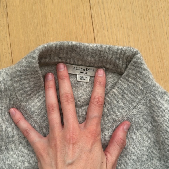 All Saints - Asymmetrical Sweater - Grey - Small - Picture 3 of 3